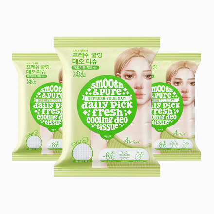 Smooth & Pure Fresh Cooling Deo Tissue 20pcs*3 (去汗湿巾)