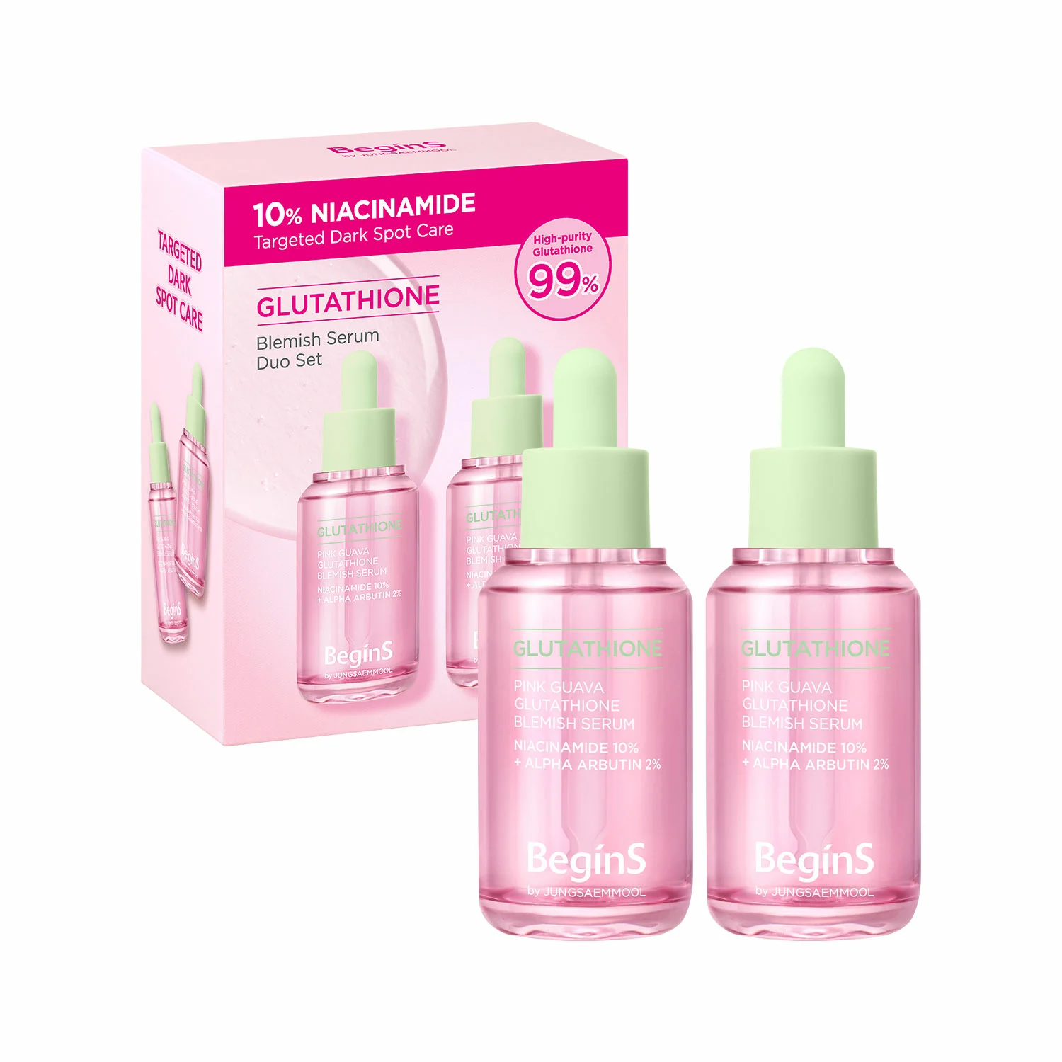 신세계인터넷면세점-정샘물-FacialCare-비긴스 바이 정샘물 핑크 구아바 글루타치온 흔적 세럼 30ml 듀오