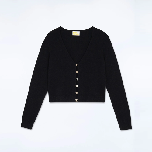 Future Button short Cashmere Cardigan