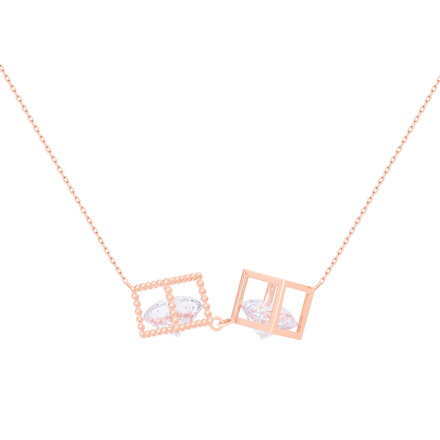 Twinkling square Necklace