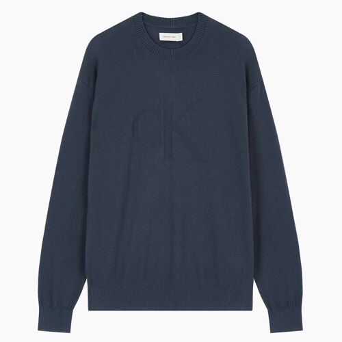 Men's CK Intarsia Mixed Stitch Sweater