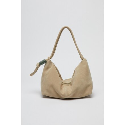 Ridge shoulder bag(Suede cream)