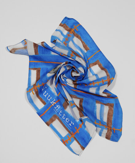 COTTON SILK SCARF [BLUE]
