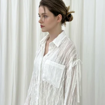 TRIMMING TAPE SHIRT/ WHITE