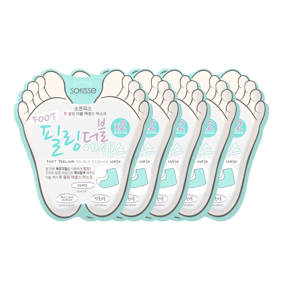 신세계인터넷면세점-소프리스-풋-풋 필링 더블 에센스 발각질제거 마스크 5매