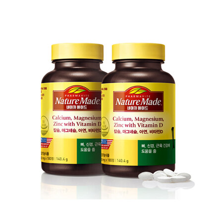 Nature Made Calcium, Magnesium, Zinc, Vitamin D Duo (4 Months) 自然之宝钙, 镁, 锌, 维生素D二合一 (4个月)