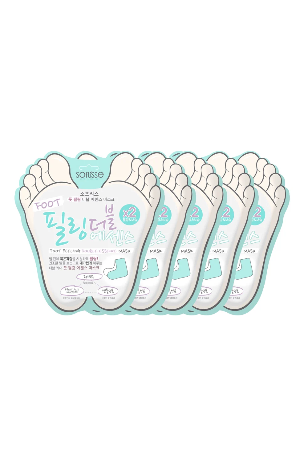 신세계인터넷면세점-소프리스-풋-풋 필링 더블 에센스 발각질제거 마스크 5매