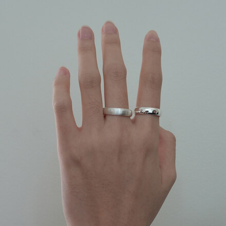 Monno matte ring [glossy silver 12호]