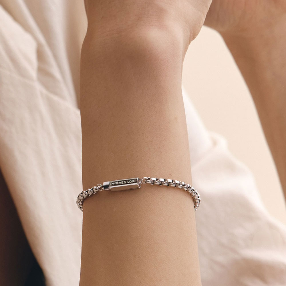 ◇HYERES LOR◇ H Edition (W) Round Box Chain Bracelet HL6B46 H edition (W) 라운드 박스 체인 팔찌_19.5 - 이에르로르 - 시계