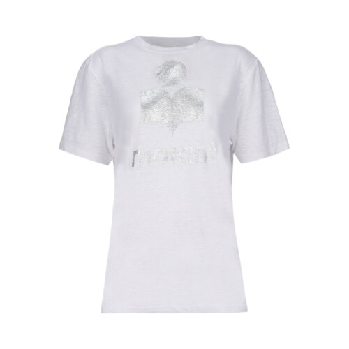 ISABEL MARANT ETOILE_ZEWEL LOGO LINEN T-SHIRT_WHITE_