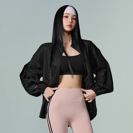 XFL1JL1002 베이퍼 패커블 하이넥 바람막이 블랙
