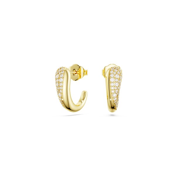 신세계인터넷면세점-스와로브스키-earring-Classica 후프 이어링, 라운드 컷, 화이트, 순은(스털링 실버), 18K 골드 피니시