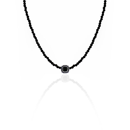antique black cubic necklace