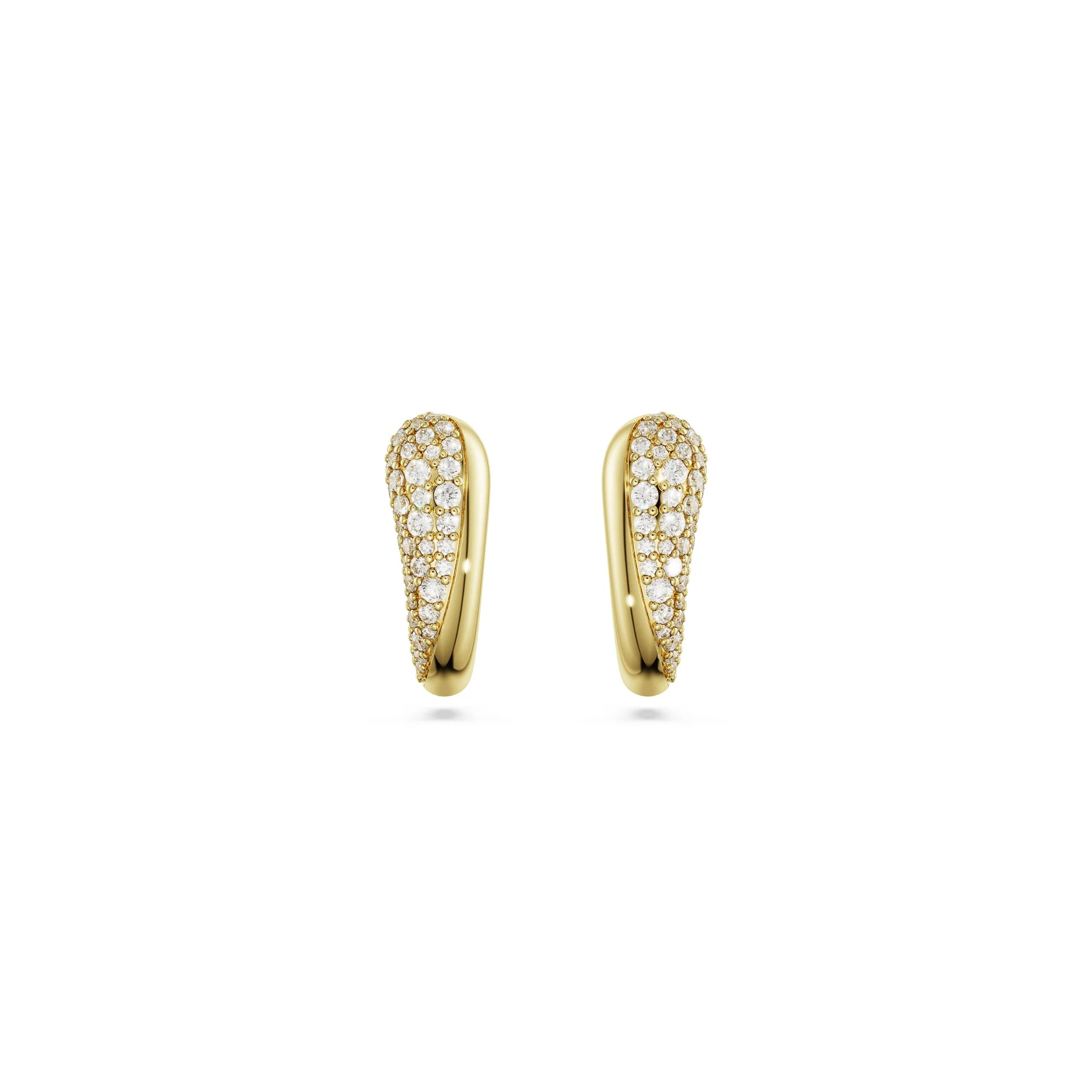 신세계인터넷면세점-스와로브스키-earring-Classica 후프 이어링, 라운드 컷, 화이트, 순은(스털링 실버), 18K 골드 피니시