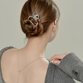 Metal Line银色发夹 (Metal Line Hair Clip)