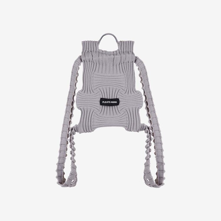 韩际新世界网上免税店-PLEATSMAMA-休闲箱包-Knit Pleats Mini Bow Backpack 双肩包