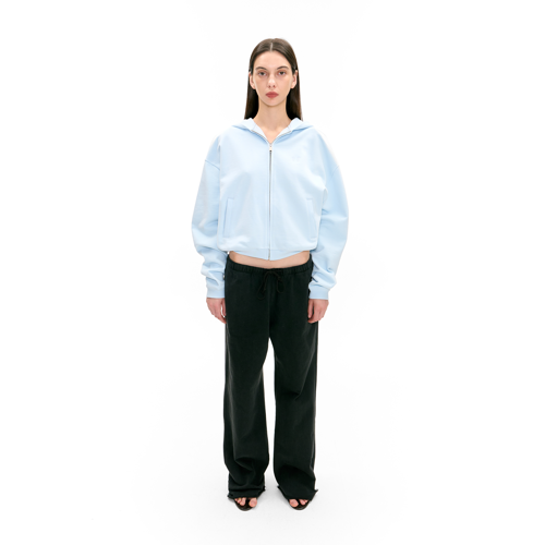 ZIP HOODIE IN BABY BLUE