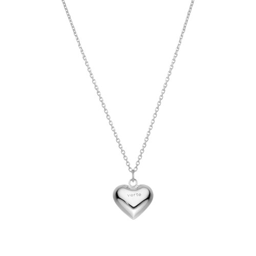 Un.silver.165 / full heart necklace (12mm/silver)