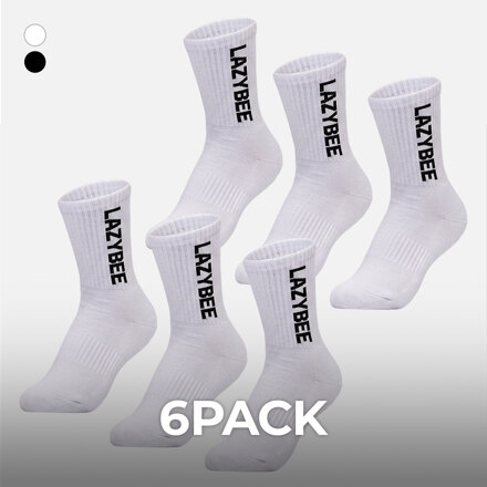 [6件套] ESSENTIAL CUSHIONING 运动中筒袜_WHITE
