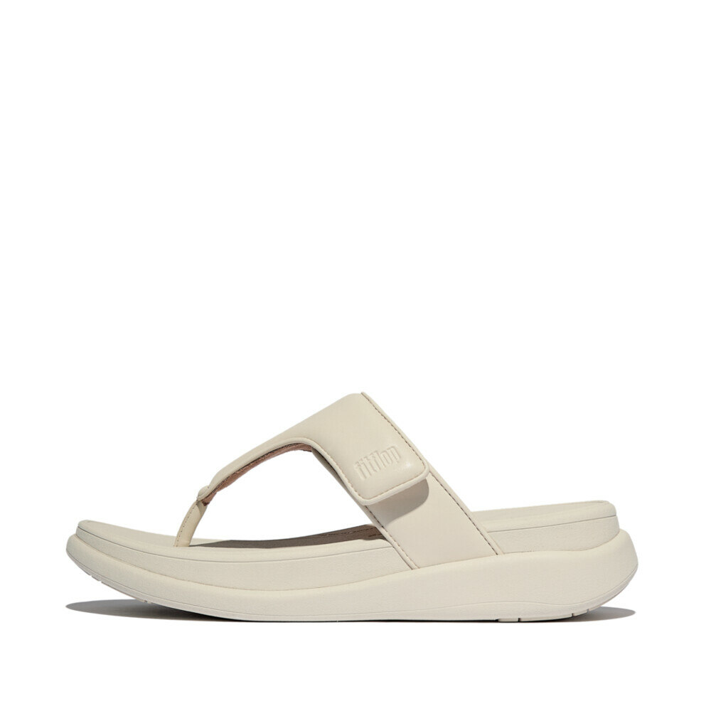 Women F-MODE GO ADJUSTABLE FLATFORM TOE-POST SANDALS Paris Beige