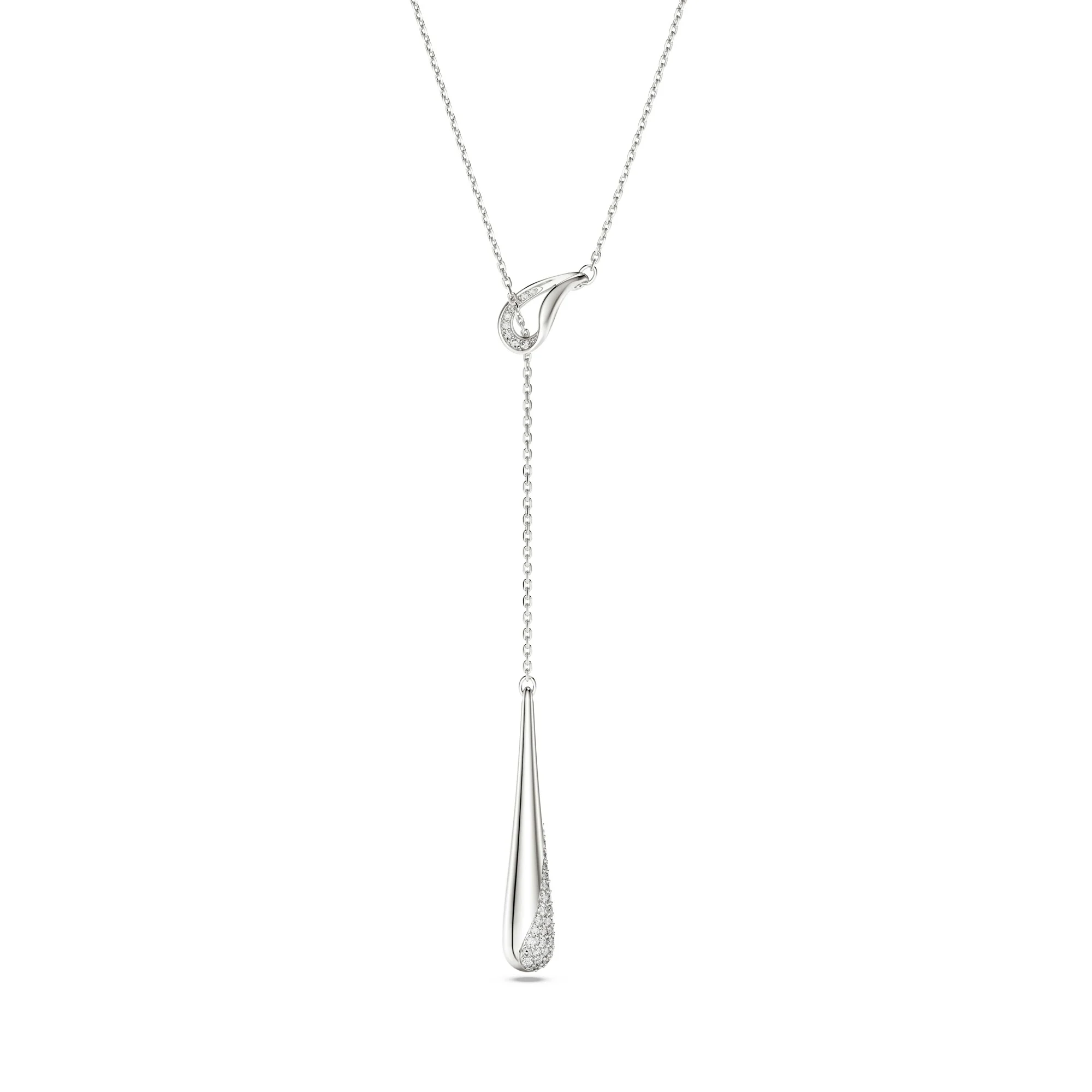 신세계인터넷면세점-스와로브스키-necklace-Classica Y 펜던트, 라운드 컷, 화이트, 스털링 실버