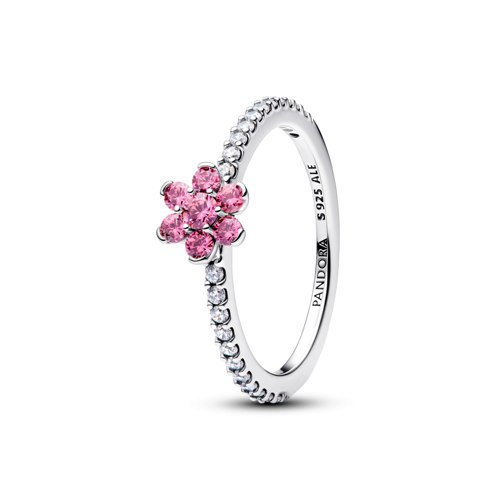 Sparkling Pink Flower Ring 戒指