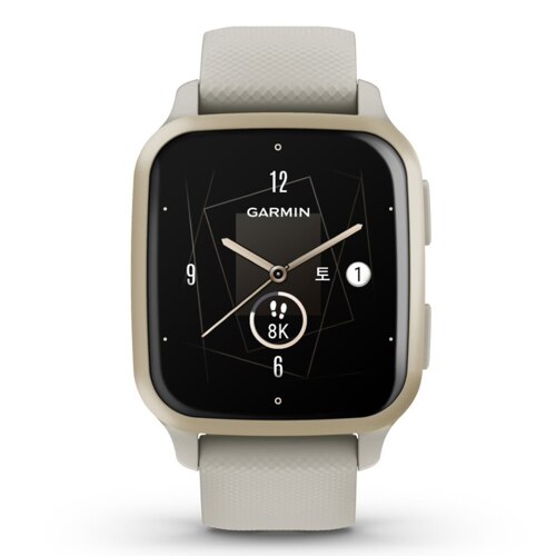 韩际新世界网上免税店-GARMIN--Venu Sq2 Music - Cream Gold Aluminum Bezel (支持韩国语) 手表