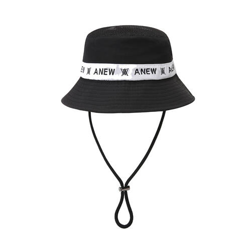韩际新世界网上免税店-ANEW_GOLF-运动休闲-Logo Band Bucket Hat 帽子_Black