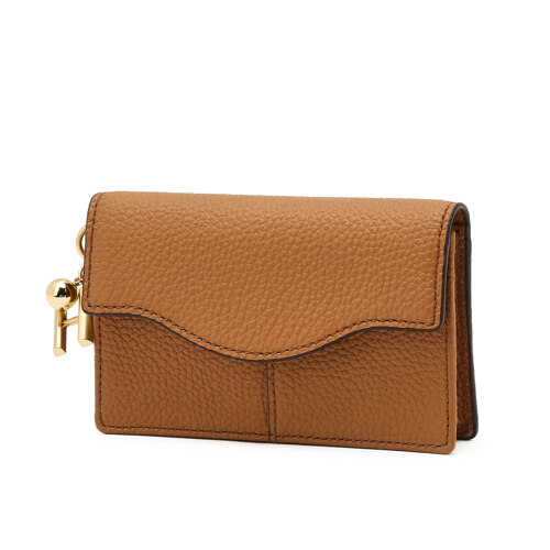 Brown H Hardware Cow Leather Card Wallet 卡包