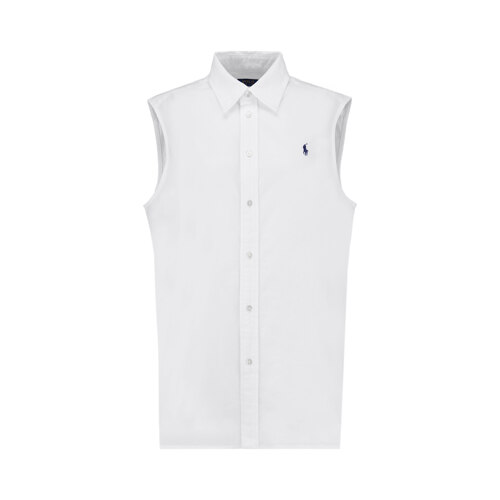 COTTON OXFORD SLEEVELESS SHIRT