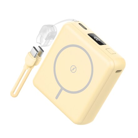 스트랩 케이블 고속충전 미니맥세이프 보조배터리 10,000mAh STPB-MFB100 엘로우