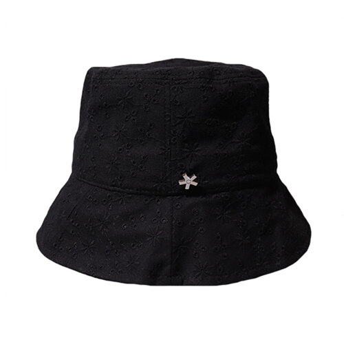 LACE BLACK BUCKET HAT