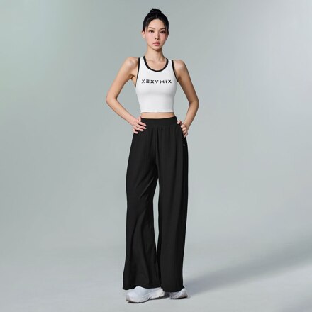 XFL2PT1002 플리츠 벌룬 와이드팬츠 블랙