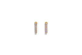 Hailey Rectangular Swarovski Earring/GOLD,SWAROVSKI