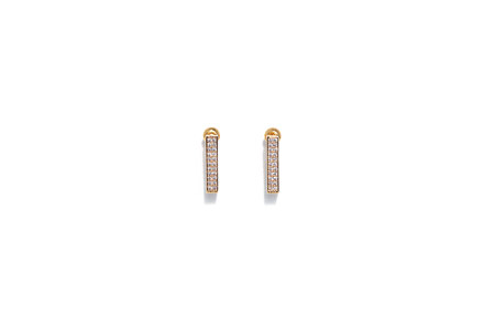 Hailey Rectangular Swarovski Earring/GOLD,SWAROVSKI