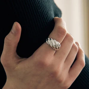 Silver925 London Croissant Silver Open Ring