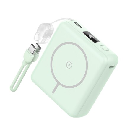 스트랩 케이블 고속충전 미니 맥세이프 보조배터리 10,000mAh STPB-MFB100 민트