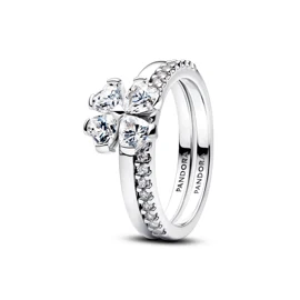 Sparkling Lucky Clover Splittable Ring 戒指
