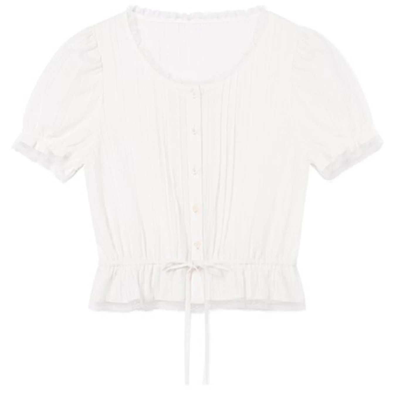 FRILL SHIRRING BLOUSE WHITE FREE - 로라로라 - 패션 | 신세계면세점