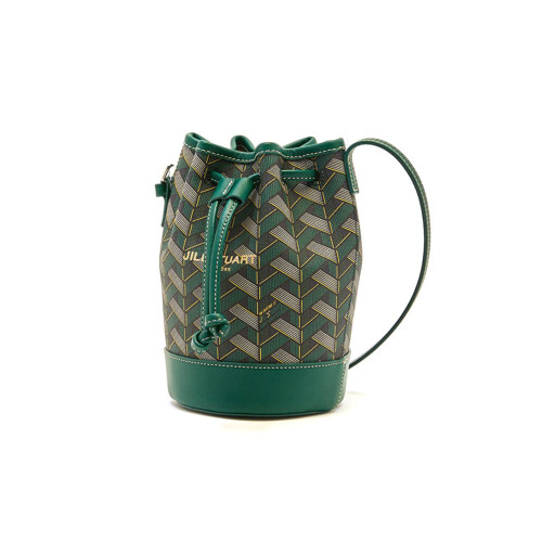 韩际新世界网上免税店-吉尔斯图尔特(FA)-女士箱包-JAWA2E371E2 Green Pattern Leather Combination Mini Bucket Bag 斜挎包