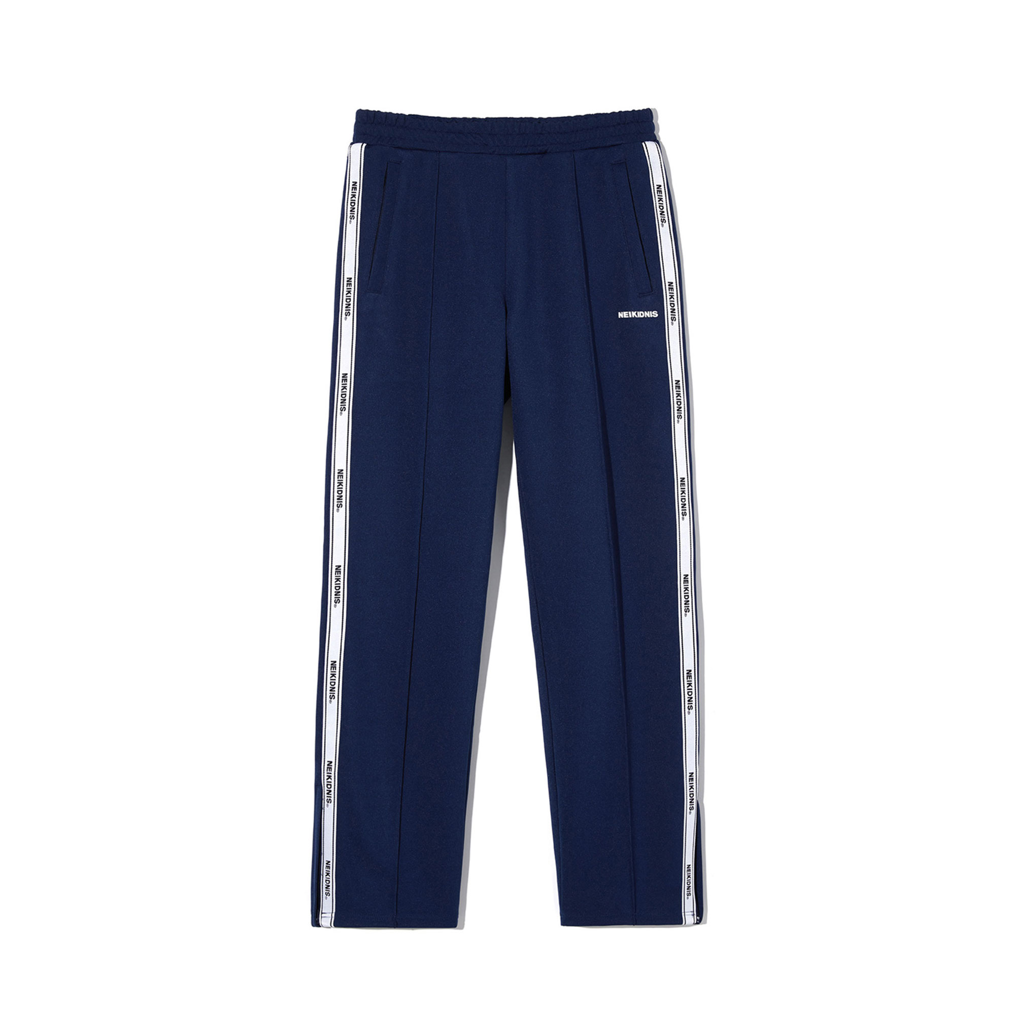 JACQUARD LINE TRACK PANTS / NAVY S - 네이키드니스 - 패션