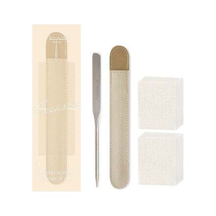 MAKEUP SPATULA+SPONGE 2P 套装