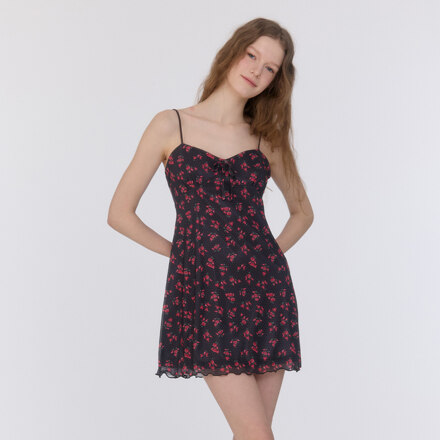 Mesh Beach Dress Rosy Dot Dark Gray One (沙滩连衣裙)