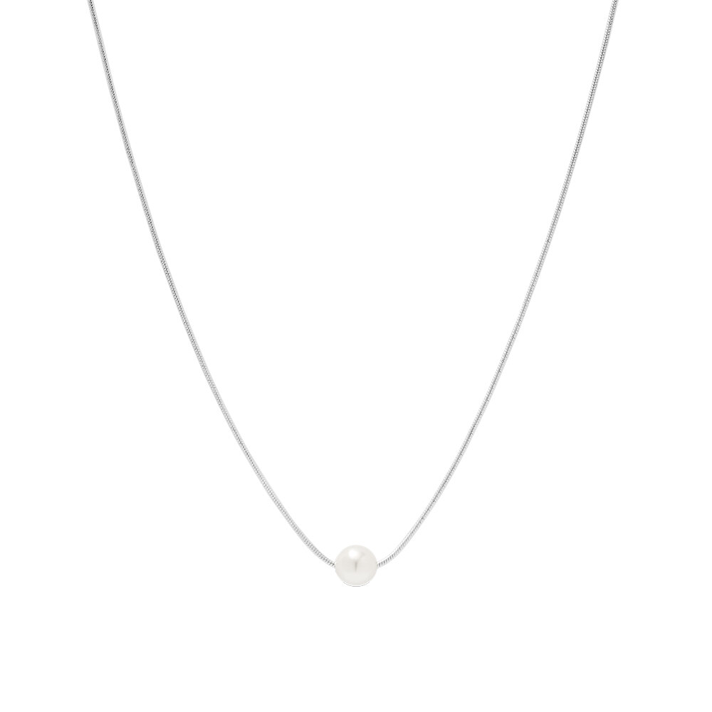 Un.silver.129 / bondir necklace (silver/pearl)