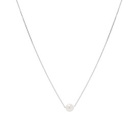 Un.silver.131 / simple pearl necklace (silver)