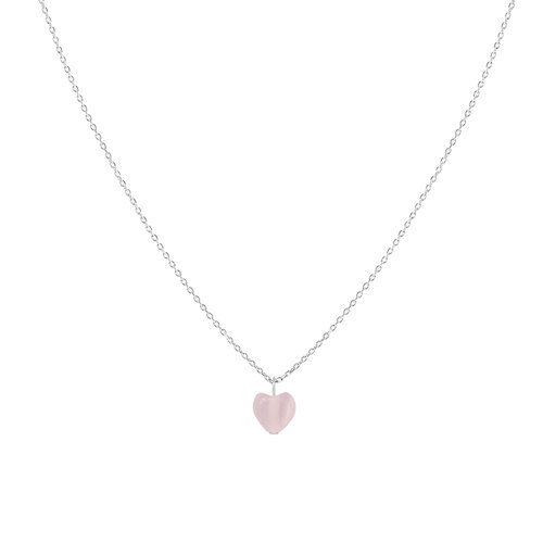 Un.silver.164 / luv pierre necklace (pink)