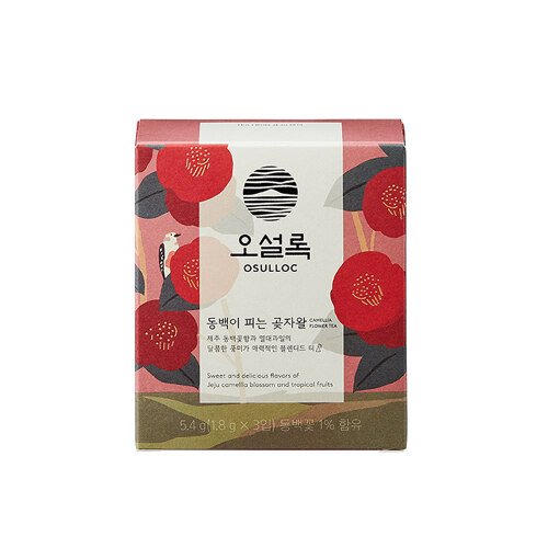 韩际新世界网上免税店-OSULLOC-tea-CAMELLIA FLOWER TEA 山茶花茶 3包(1.8G*3)