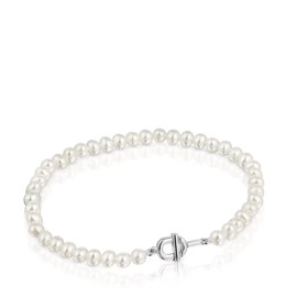 Silver Bracelet cultured pearls TOUS MANIFESTO
