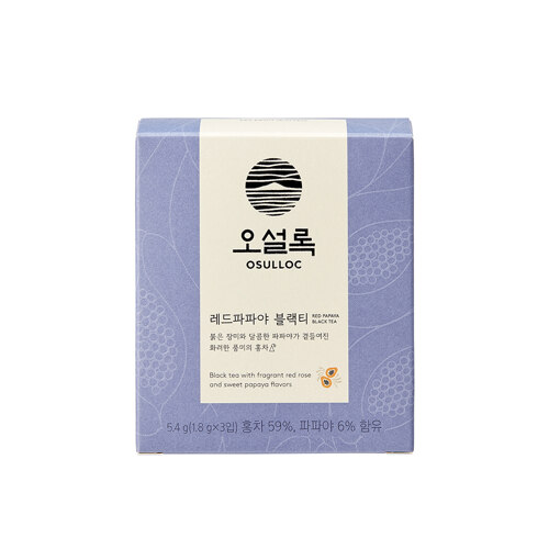 韩际新世界网上免税店-OSULLOC-tea-RED PAPAYA BLACK TEA 木瓜红茶 3包(1.8G*3)
