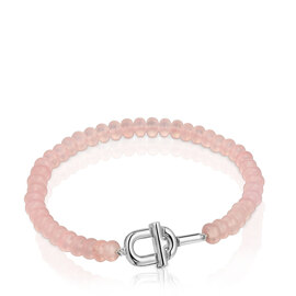 Silver Bracelet with treated pink chalcedony TOUS MANIFESTO